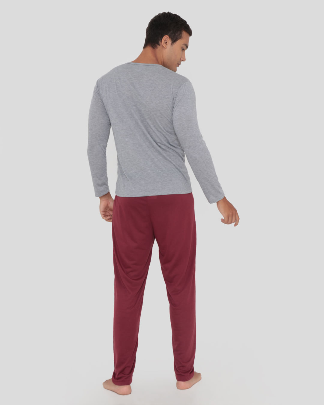 Pijama-Gola-V-Ml-E-Calca-67488---Cinza-Claro