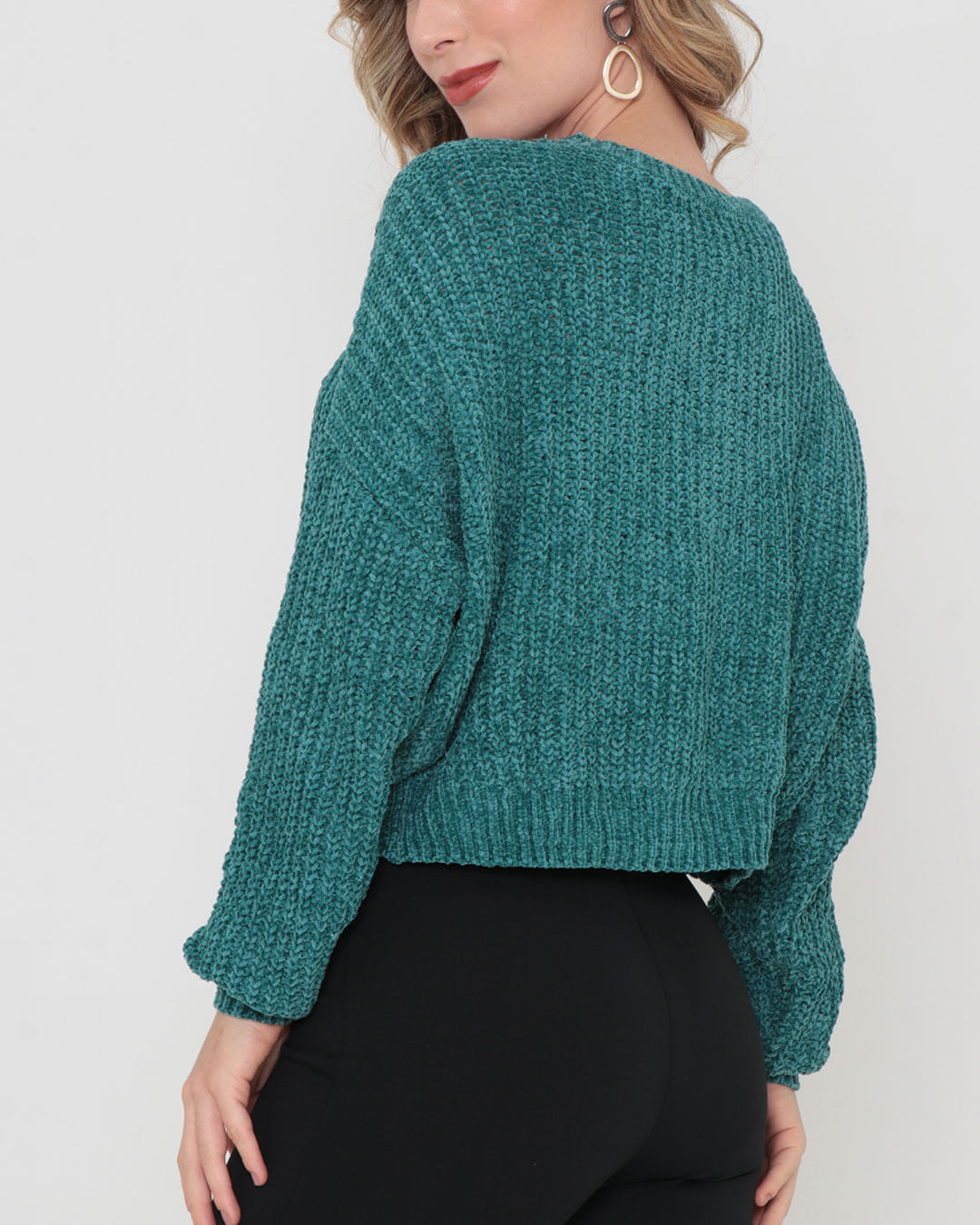 Blusa-Tricot-Cropped-Chenille-5902---Verde-Medio