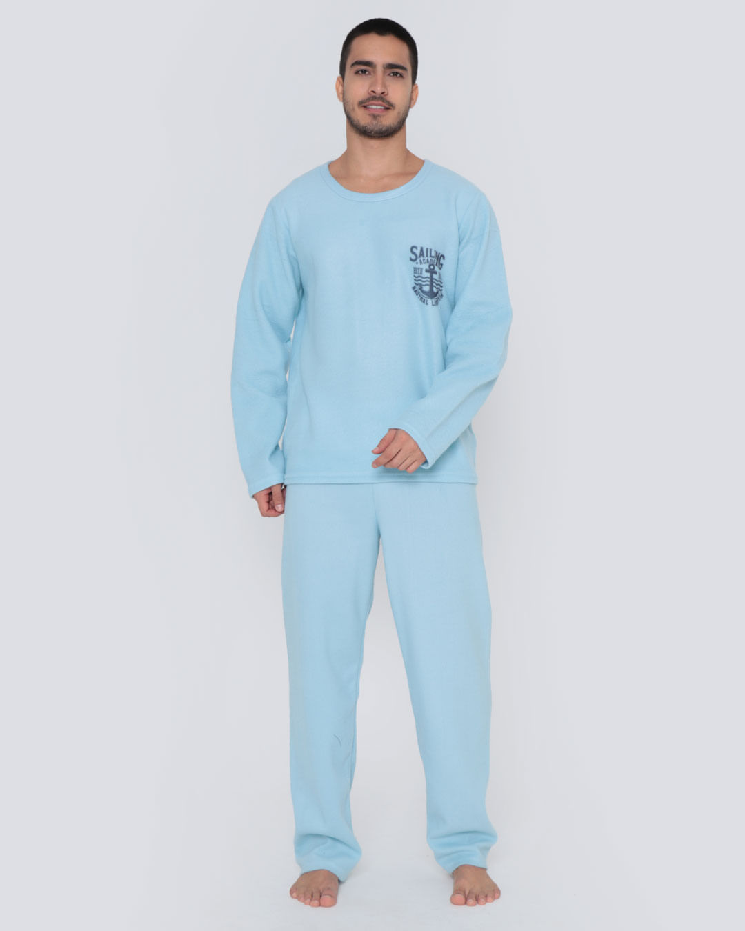 Pijama-Soft-Gola-Careca-Ref-409-1---Azul-Claro