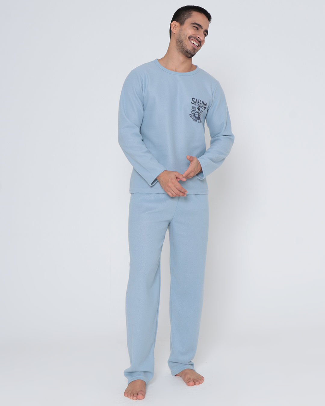 Pijama-Soft-Gola-Careca-Ref-409-1---Cinza-Claro