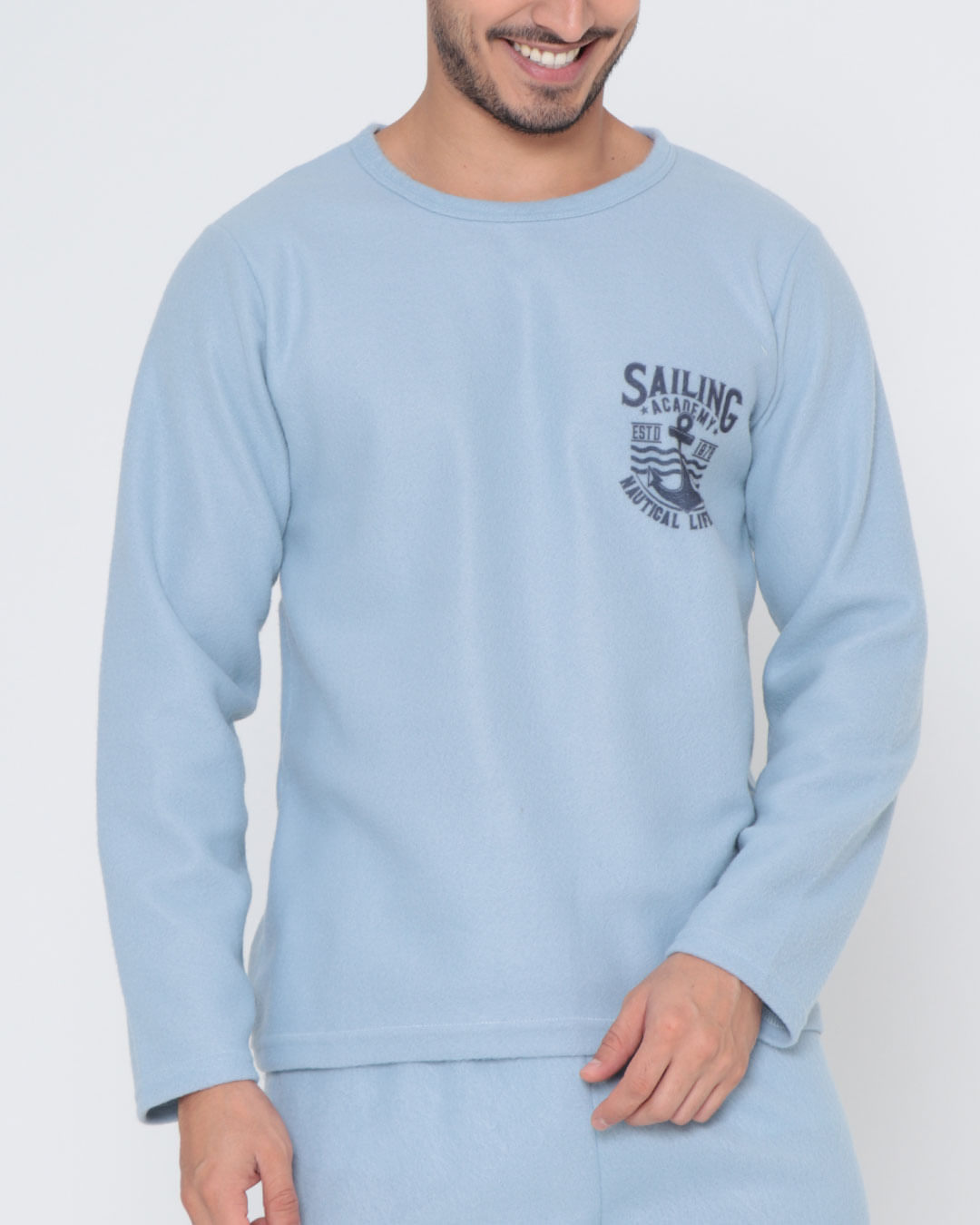 Pijama-Soft-Gola-Careca-Ref-409-1---Cinza-Claro
