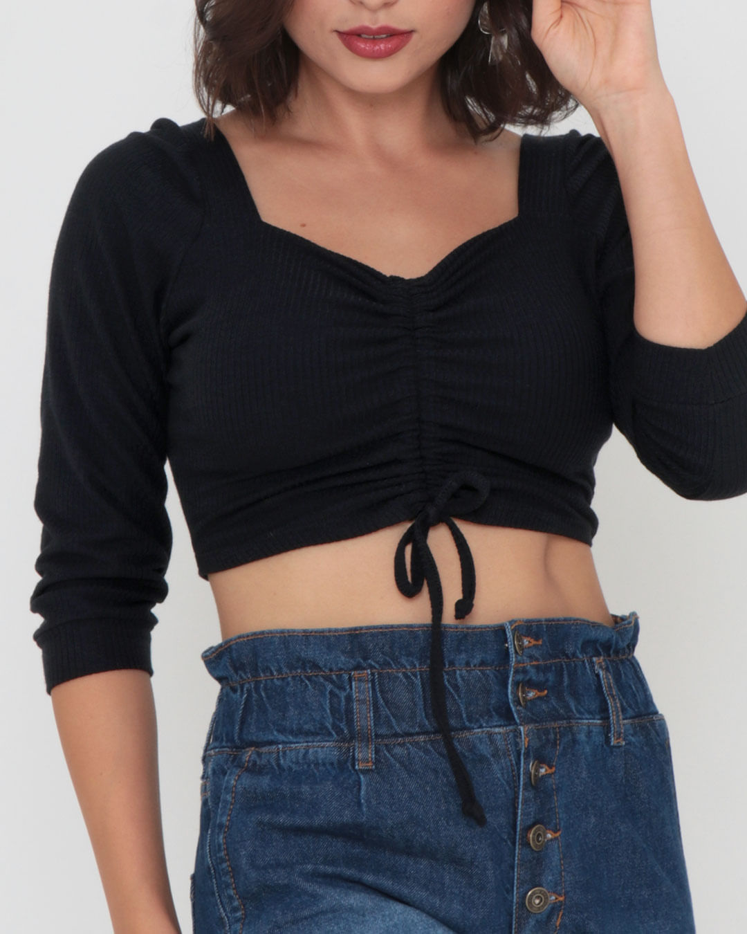 Blusa-Cropped-Ml-Manga-Bufante-715201---Preto