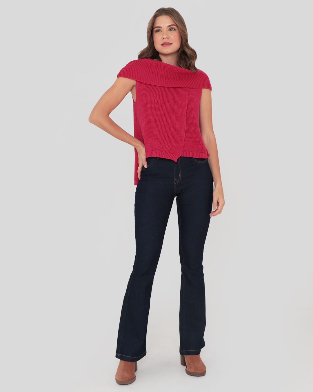 Colete-Tricot-24a-Gola-Alta-Transp---Rosa-Escuro
