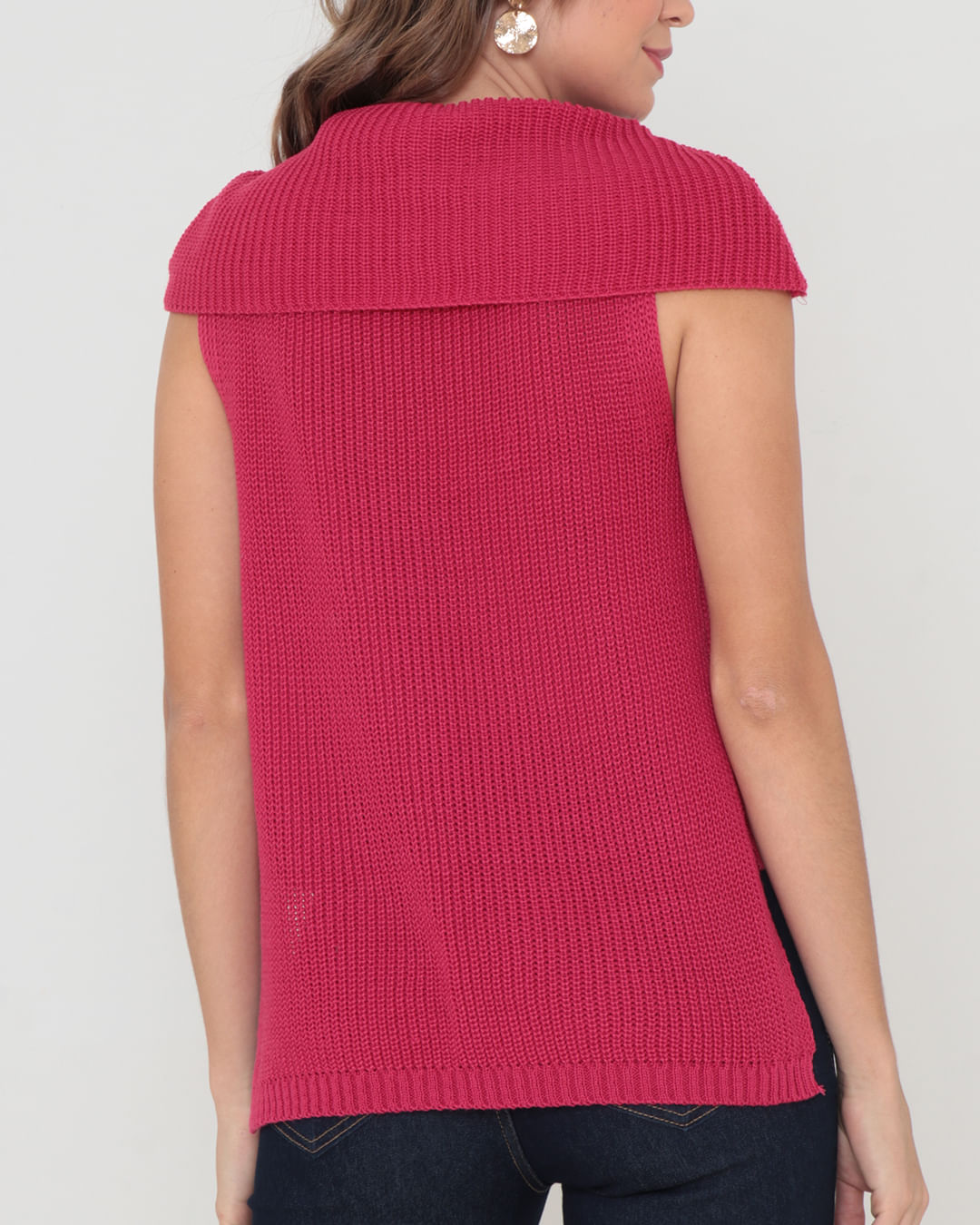 Colete-Tricot-24a-Gola-Alta-Transp---Rosa-Escuro