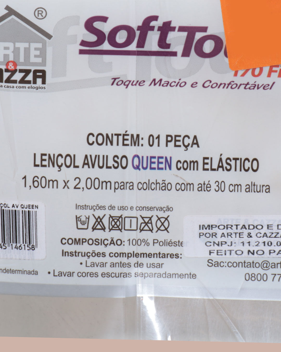 Lencol-Avulso-Queen-C-Elast-Imp---Cinza-Escuro