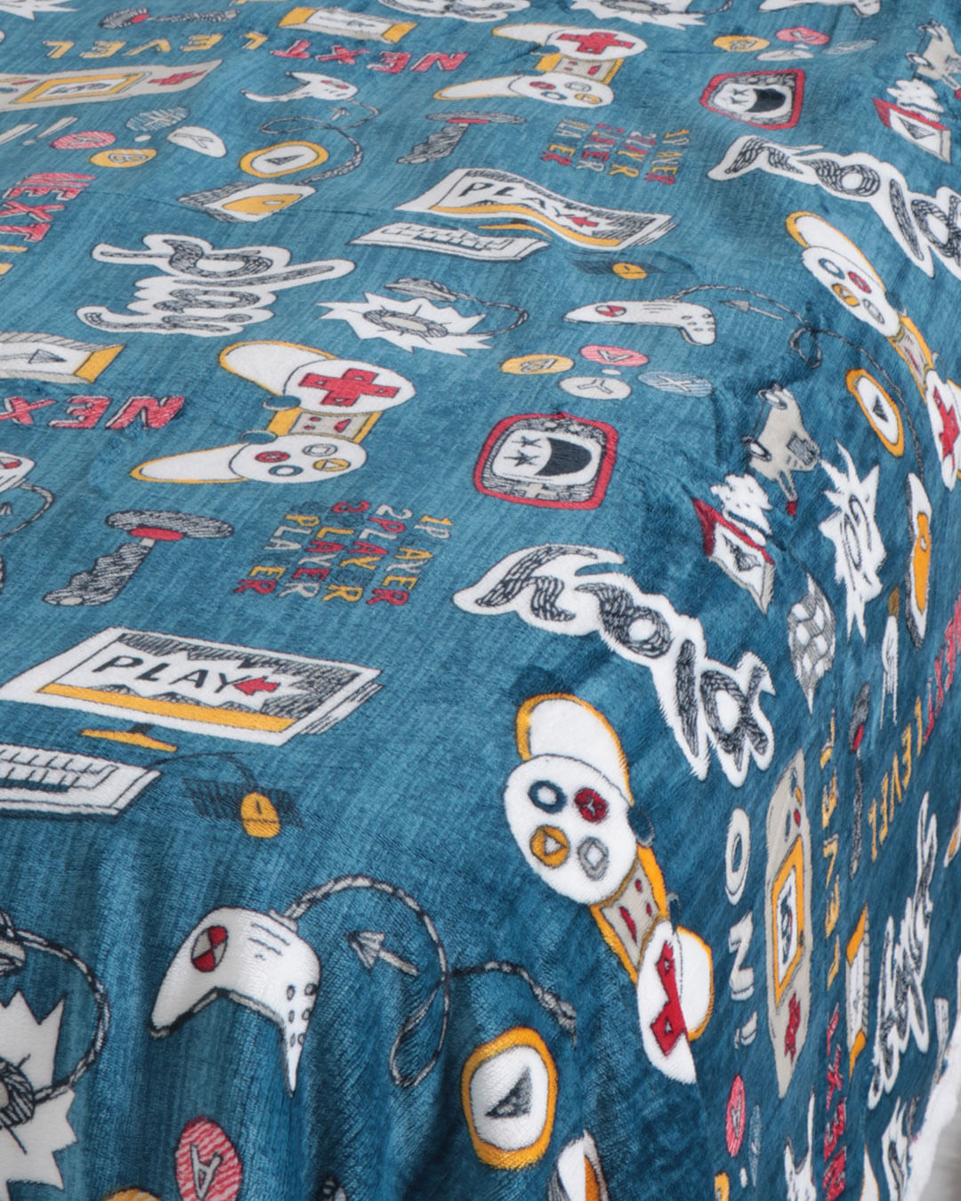 Manta-Flannel-Com-Sherpa-Gaming---Marinho