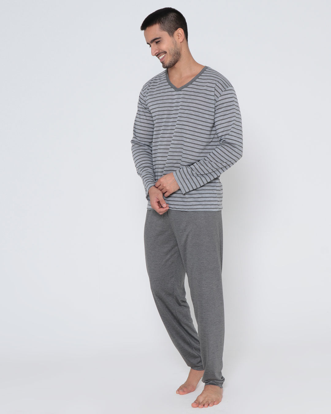 Pijama-Gola-V-Listrado-67498---Cinza-Listrado