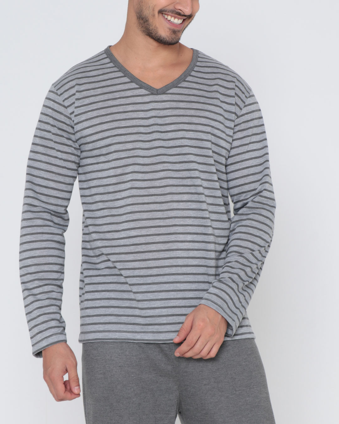 Pijama-Gola-V-Listrado-67498---Cinza-Listrado