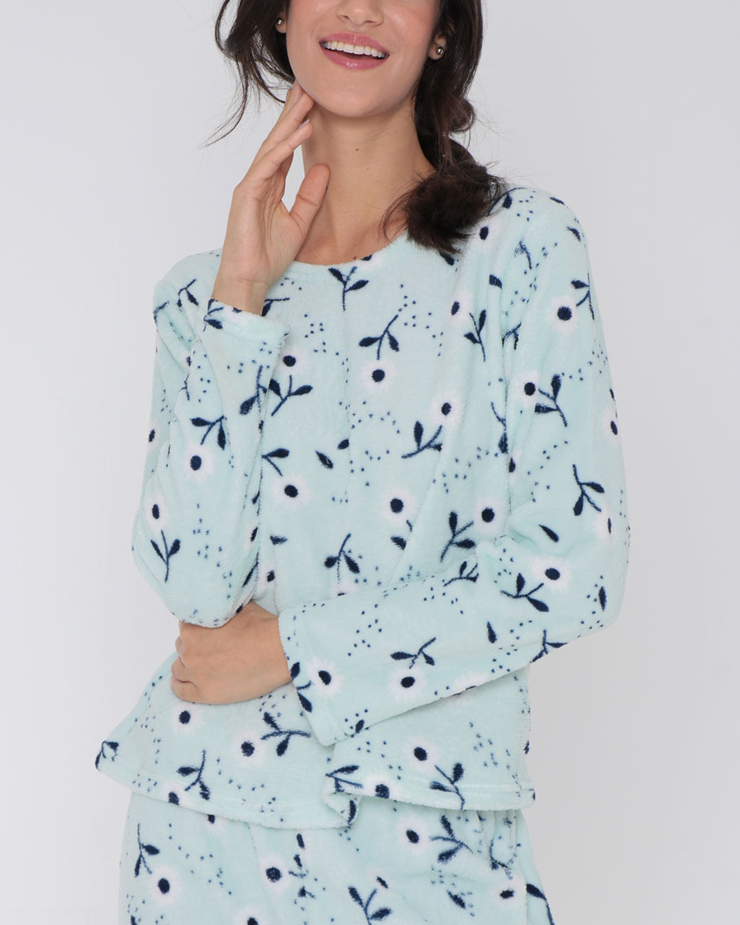 Pijama-Longo-Soft-Verde-Floral---Verde-Claro