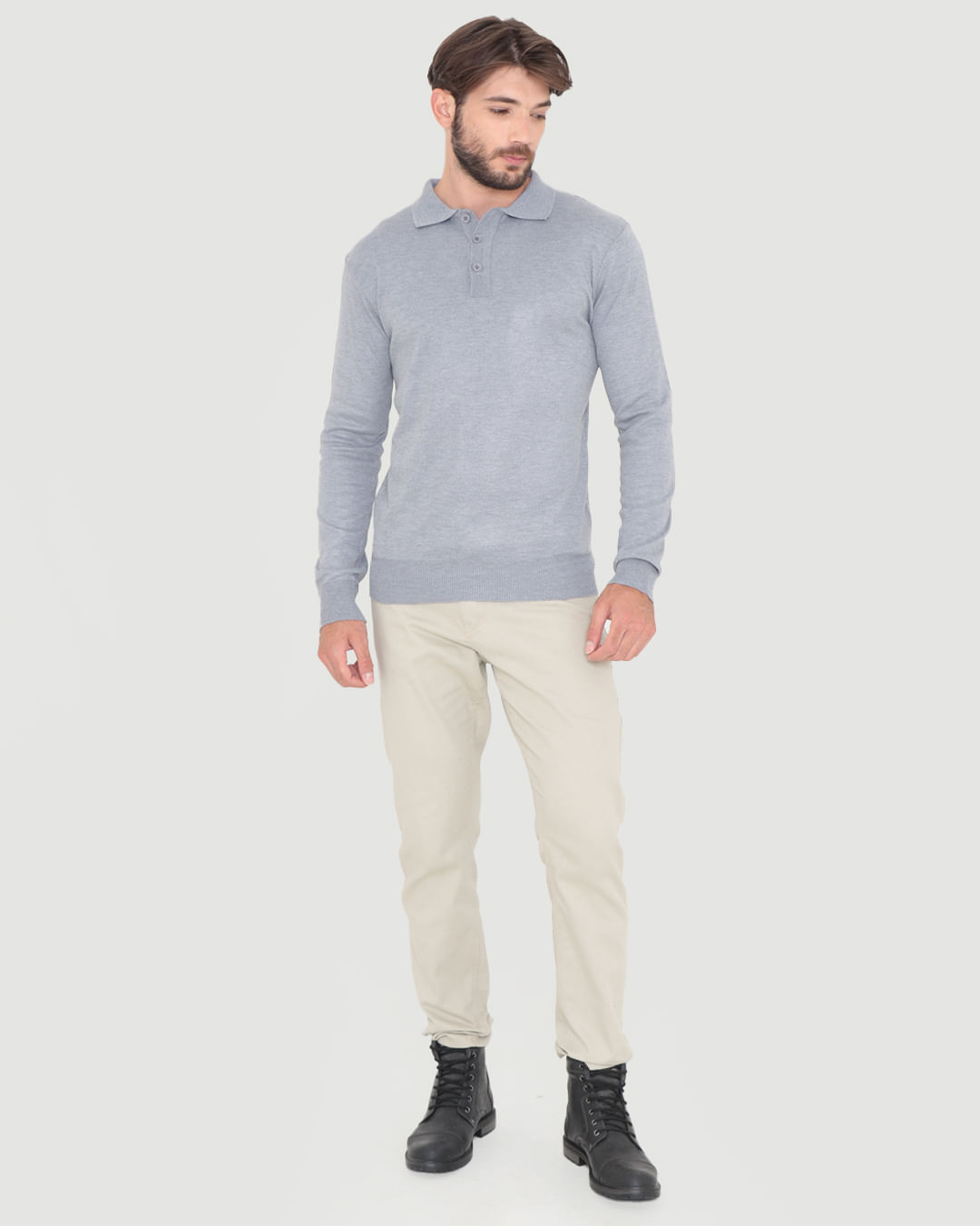 Tricot-Polo-Ml-7w22m127-Cza-Pgg---Cinza-Claro