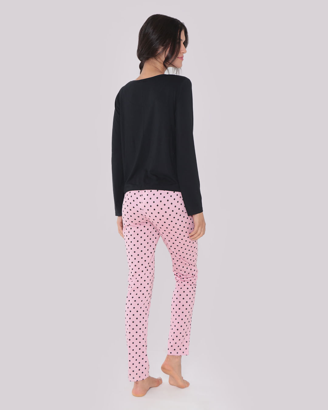 Pijama-Longo-Liso-Visco---Preto