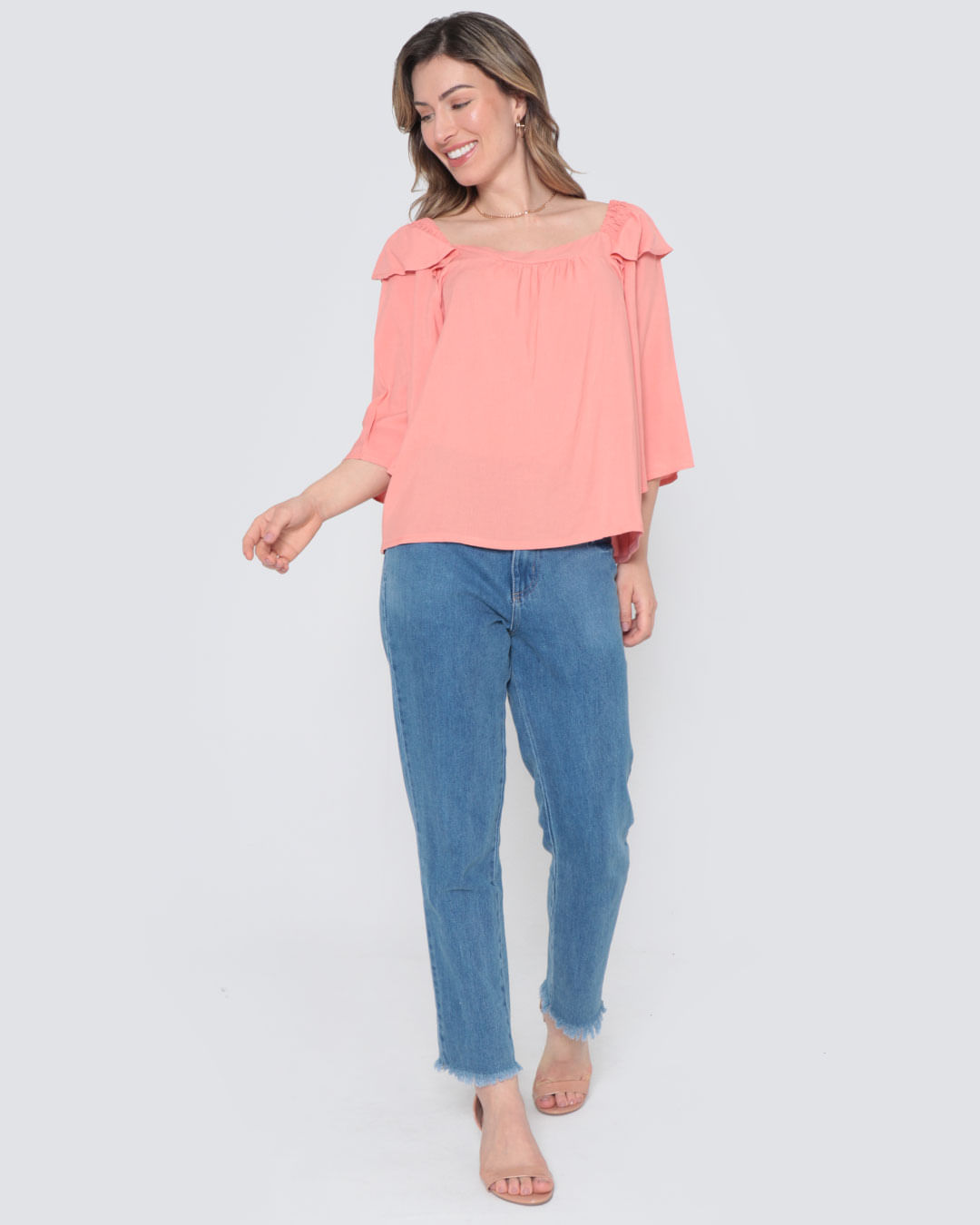 Blusa-8476rl-Manga-78-C-Lastex---Rosa-Claro