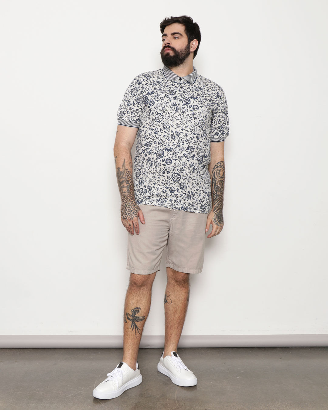 Polo-Ib-6854-Floral-Com-Bordado-Plus---Mescla-Floral