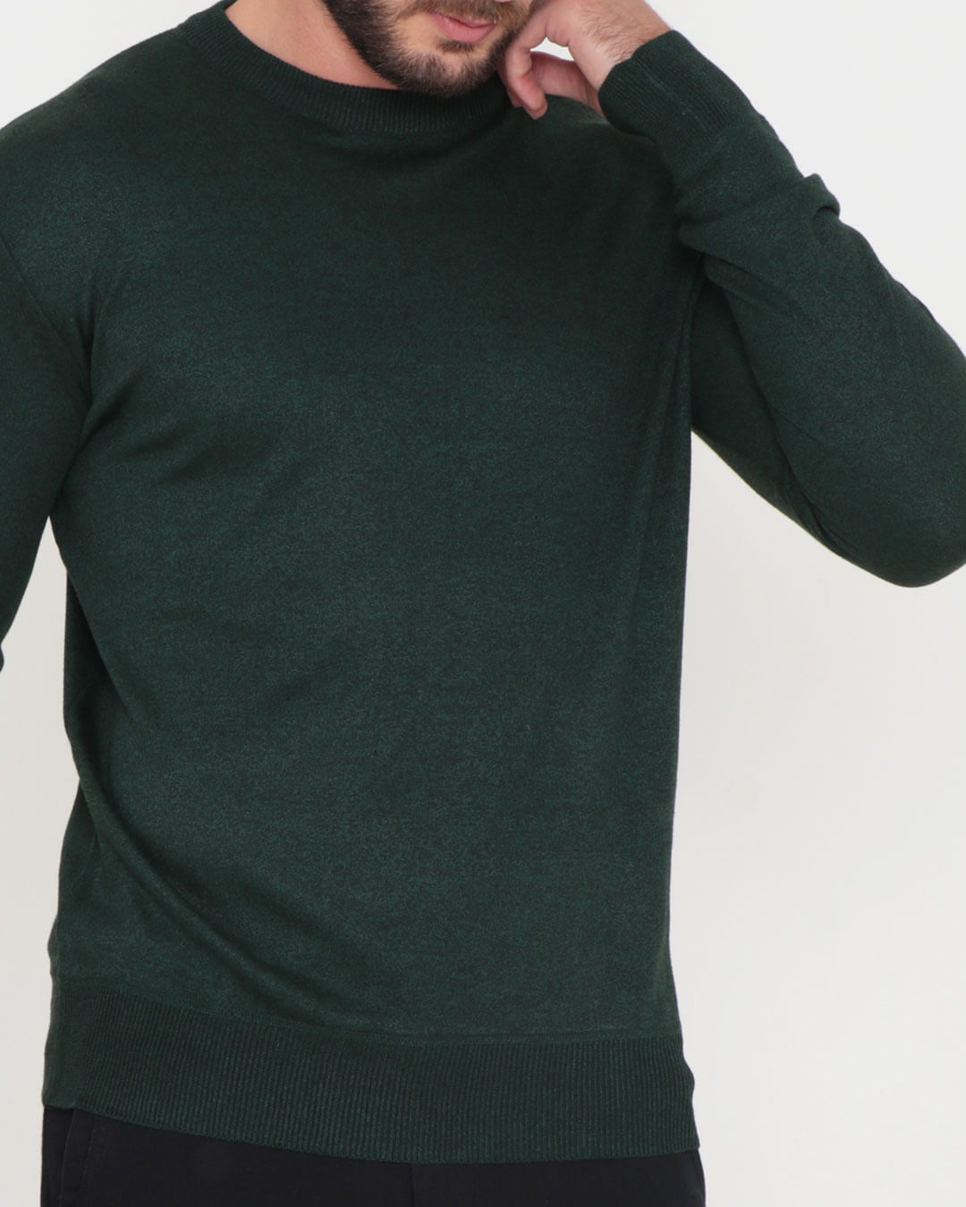 Tricot-Gola-C-Rep081-Mescla-Verde-Pgg---Verde-Escuro