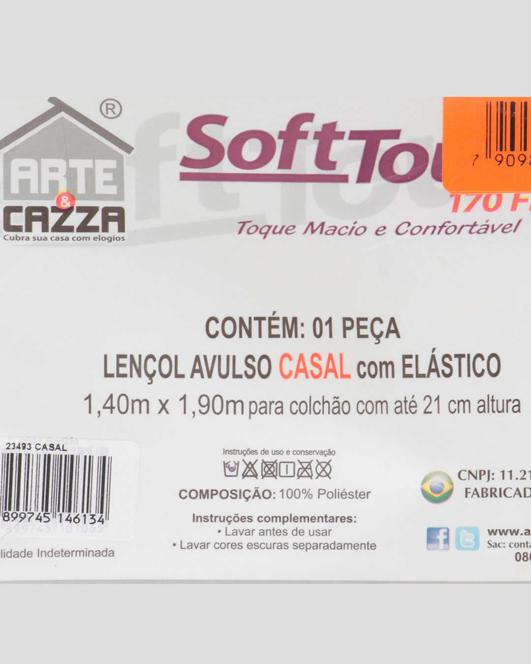 Lencol-Avulso-Casal-C-Elast-Imp---Laranja-Medio