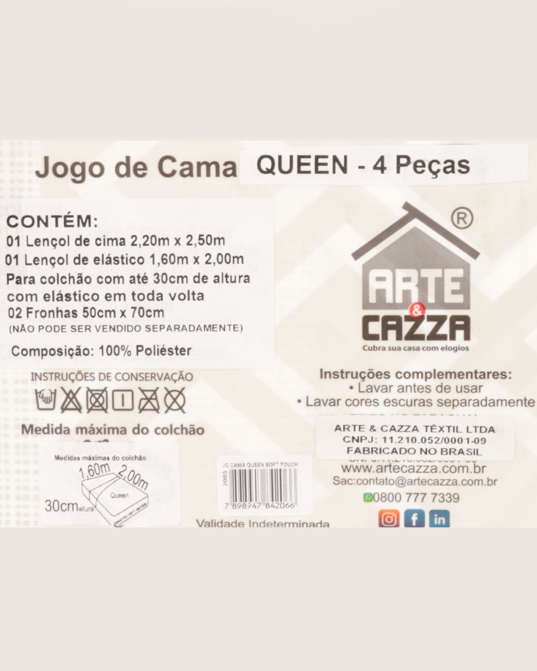 Jogo-Ac2005-Microfibra-Queen-4-Pcs---Cinza-Xadrez