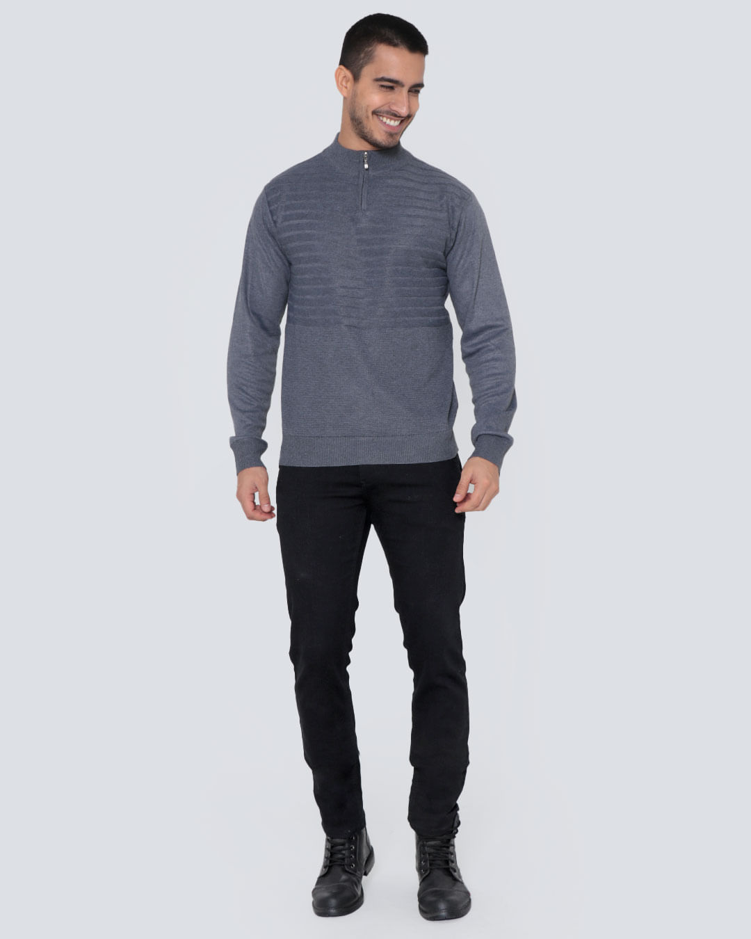 Tricot-Sw001-H-Zip-Text-Chumbo-Pgg---Cinza-Escuro