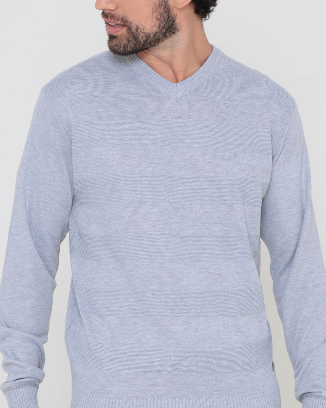 Tricot-Sw002-Gola-V-List-Cza-Mescla-Pgg---Cinza-Claro