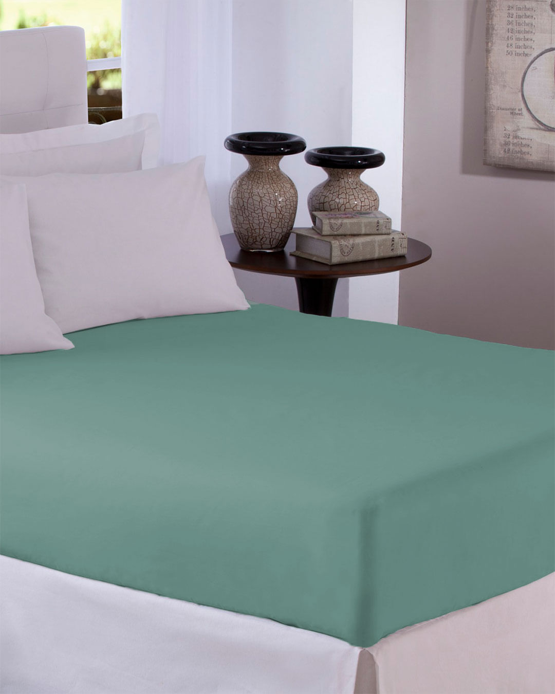Lencol-Avulso-Casal-C-Elast-Imp---Verde-Claro
