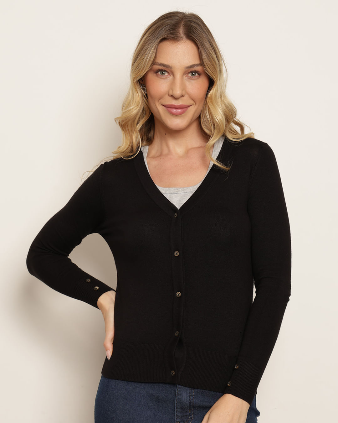 Cardigan-Gv-Cont-Cgvct004preto---Preto