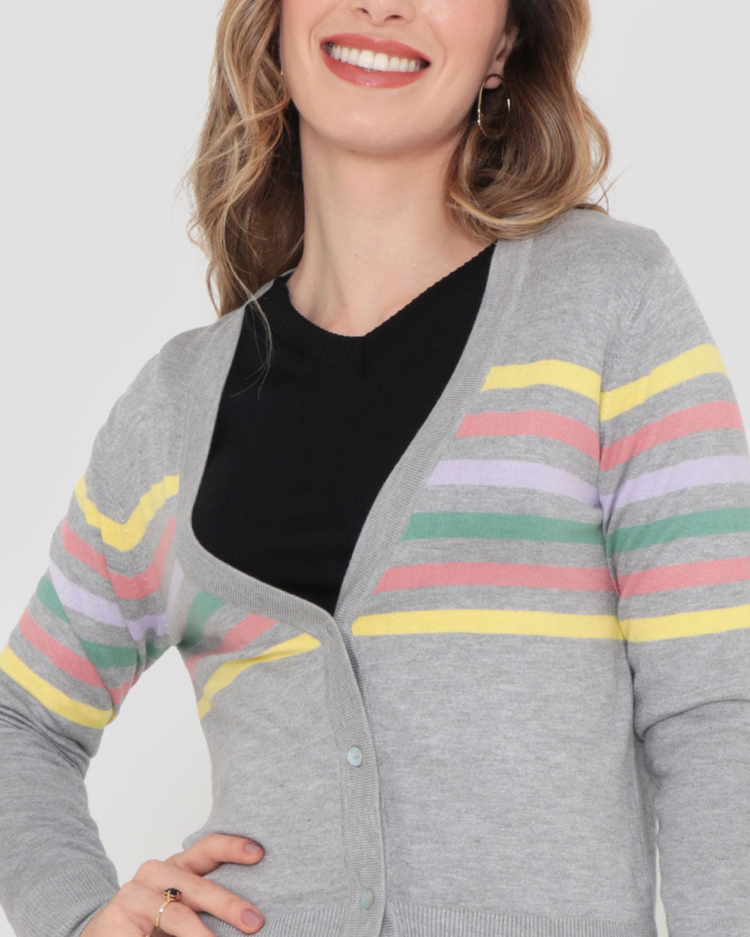 Cardigan-Jovf-Listr-Cgvjf701-Mescla---Mescla-Medio