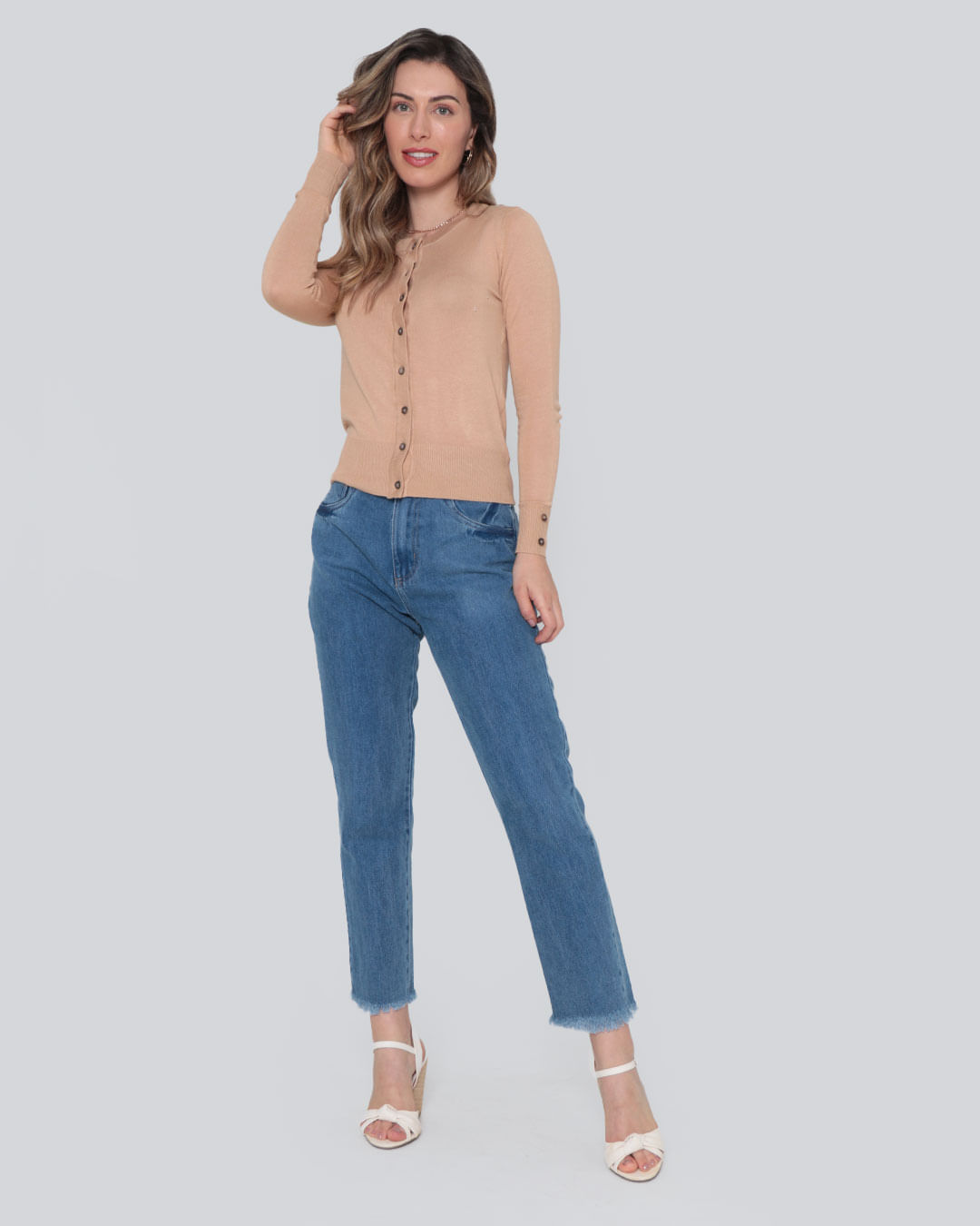 Cardigan-Gc-Cont-Cgcct003bege---Bege-Claro