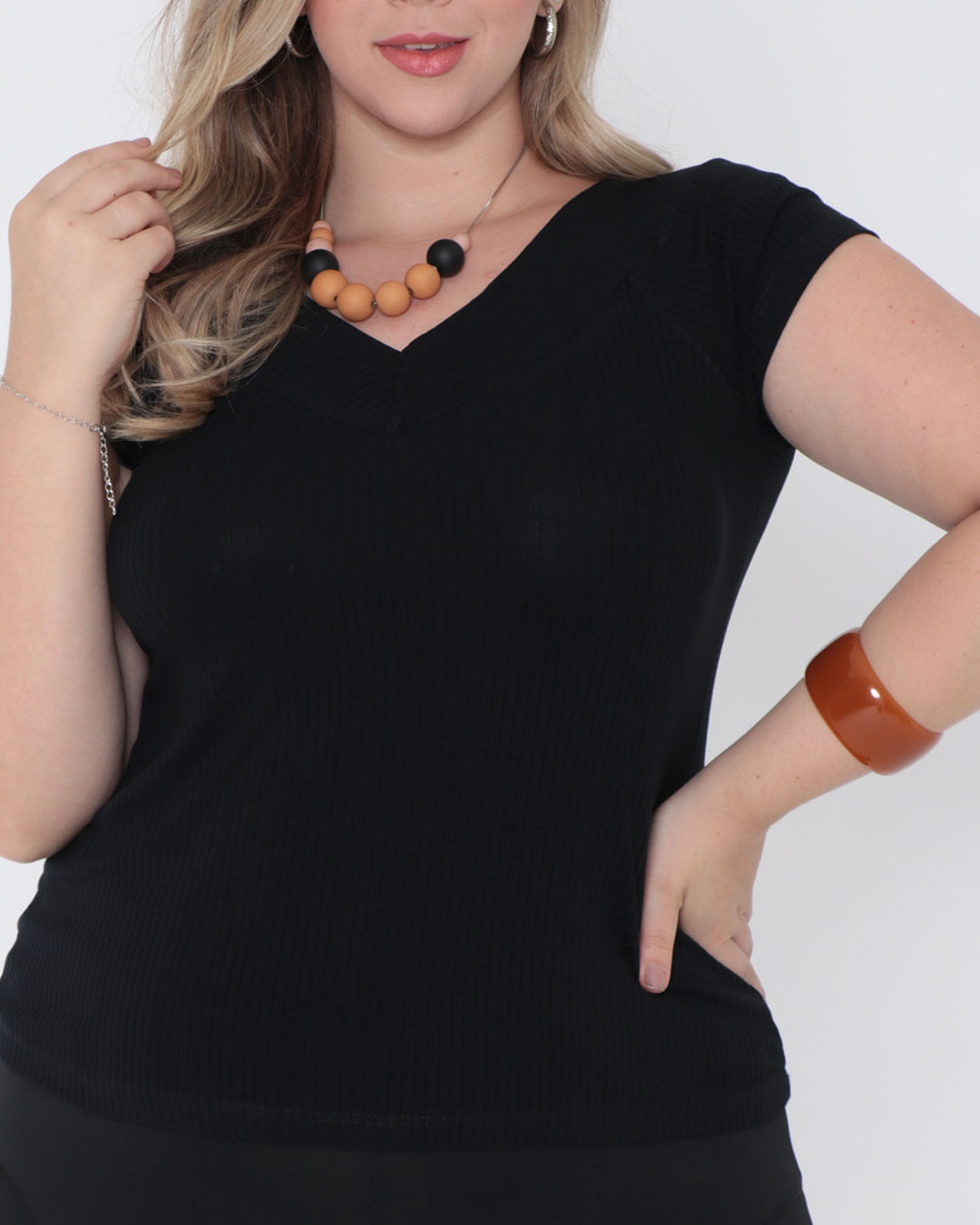 Blusa-1589-Manga-Curta-Canelada---Preto