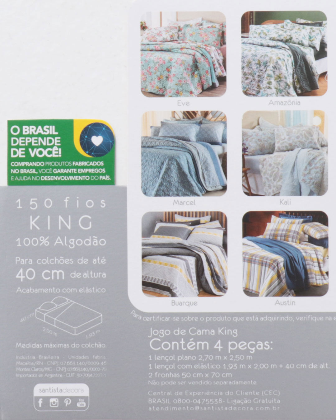 Jg-Cama-Prata-King-Austin-Amarela---Amarelo-Outros