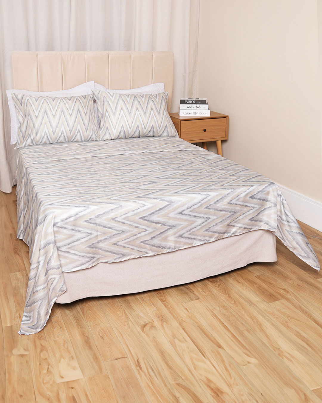 Jogo-De-Cama-Queen-Caprice---4-Pecas---Cinza-Escuro