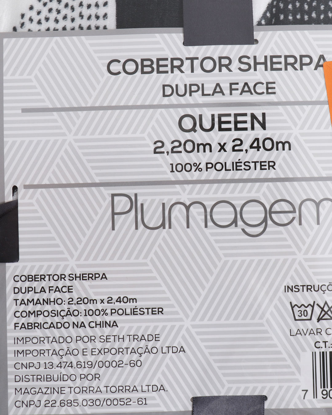 Manta-Flannel-Com-Sherpa-Est-Queen---Branco-Outros