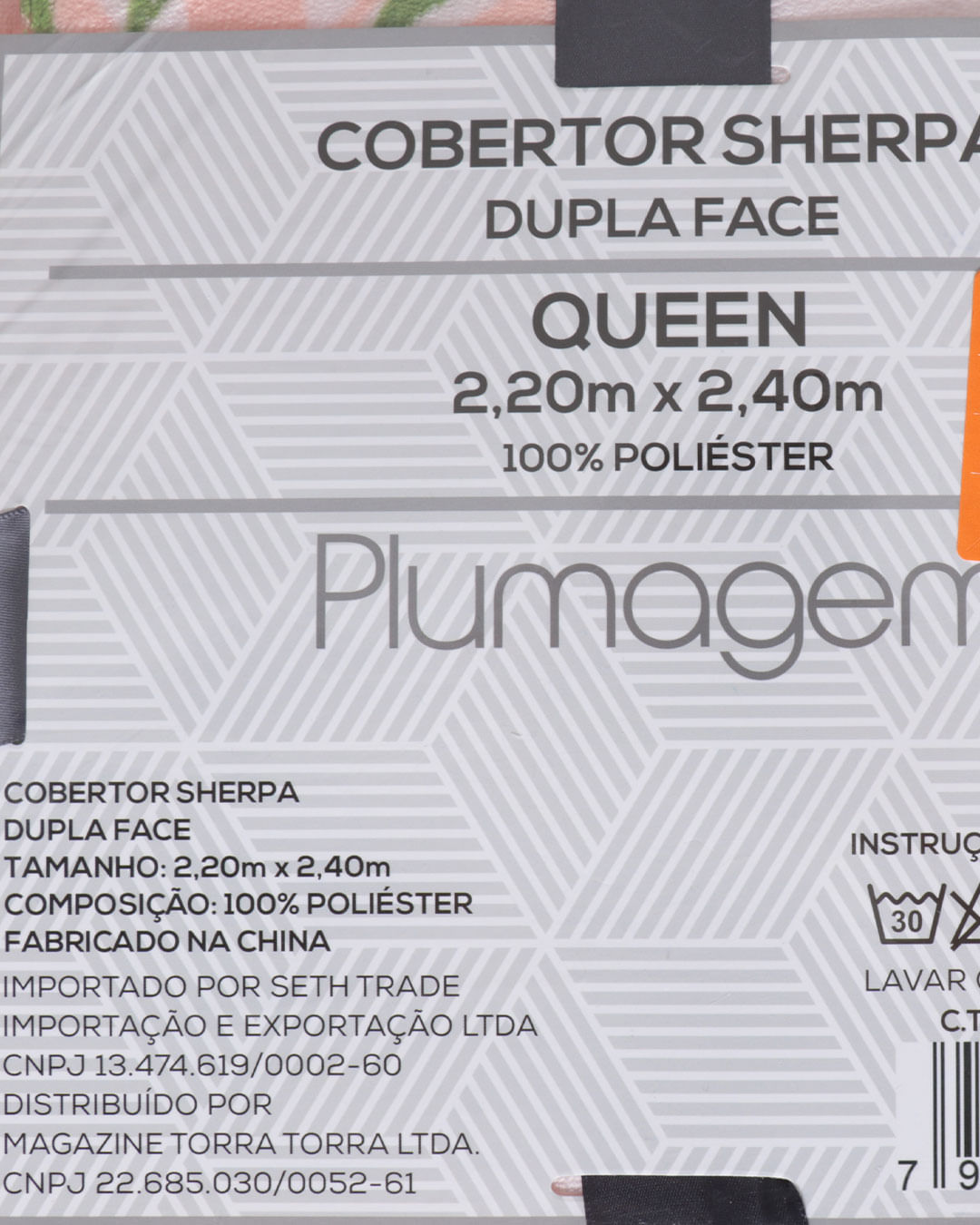 Manta-Flannel-Com-Sherpa-Est-Queen---Rosa-Claro