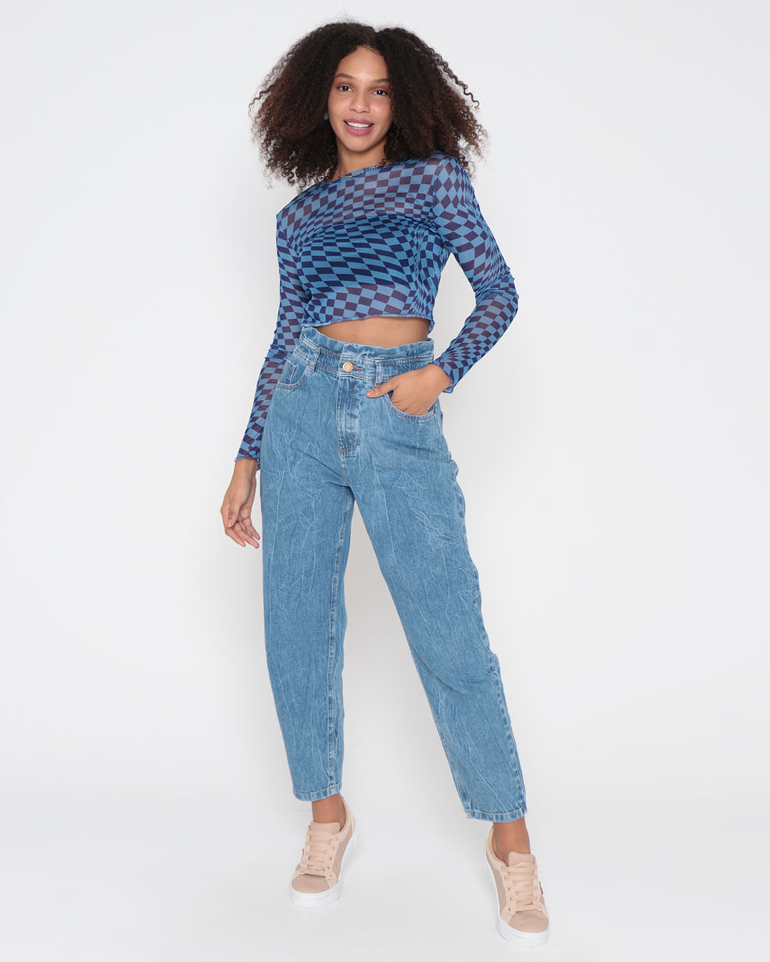 Blusa-Ml-Tule-Quadrados--1005788---Azul-Xadrez