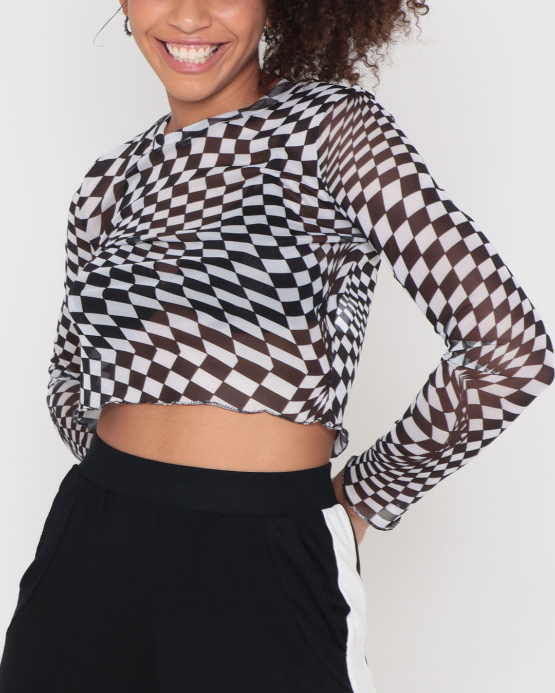 Blusa-Ml-Tule-Quadrados--1005788---Preto-Xadrez