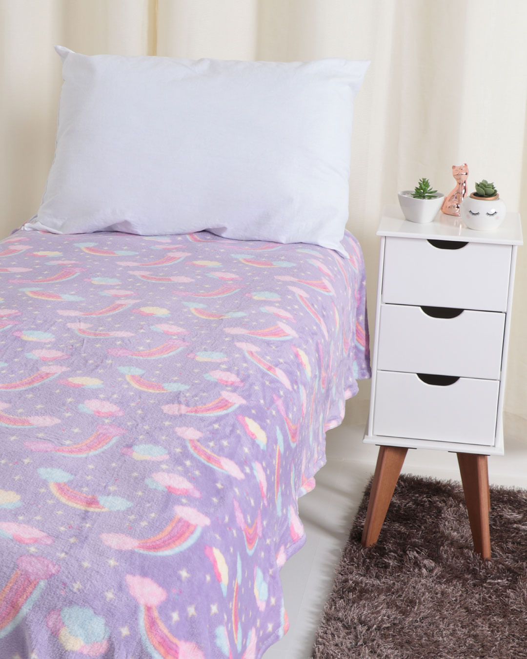 Manta-Infantil-Flannel-Rainbow-Lil---Lilas-Claro