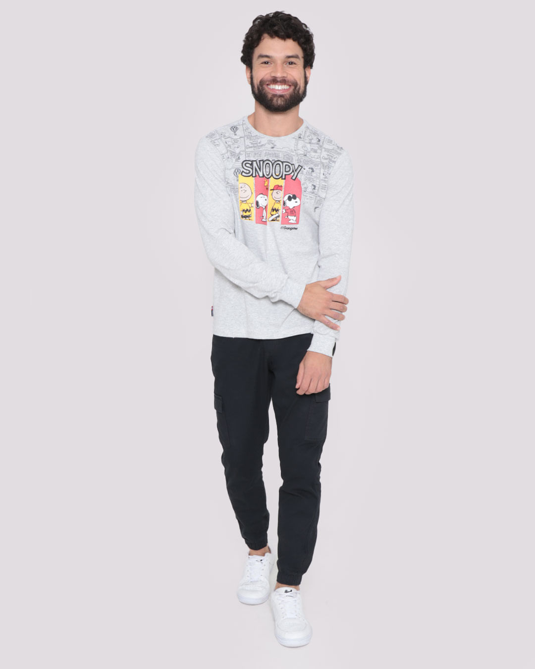 Camiseta-Snoopy-10190013-Ml-Pgg---Cinza-Claro