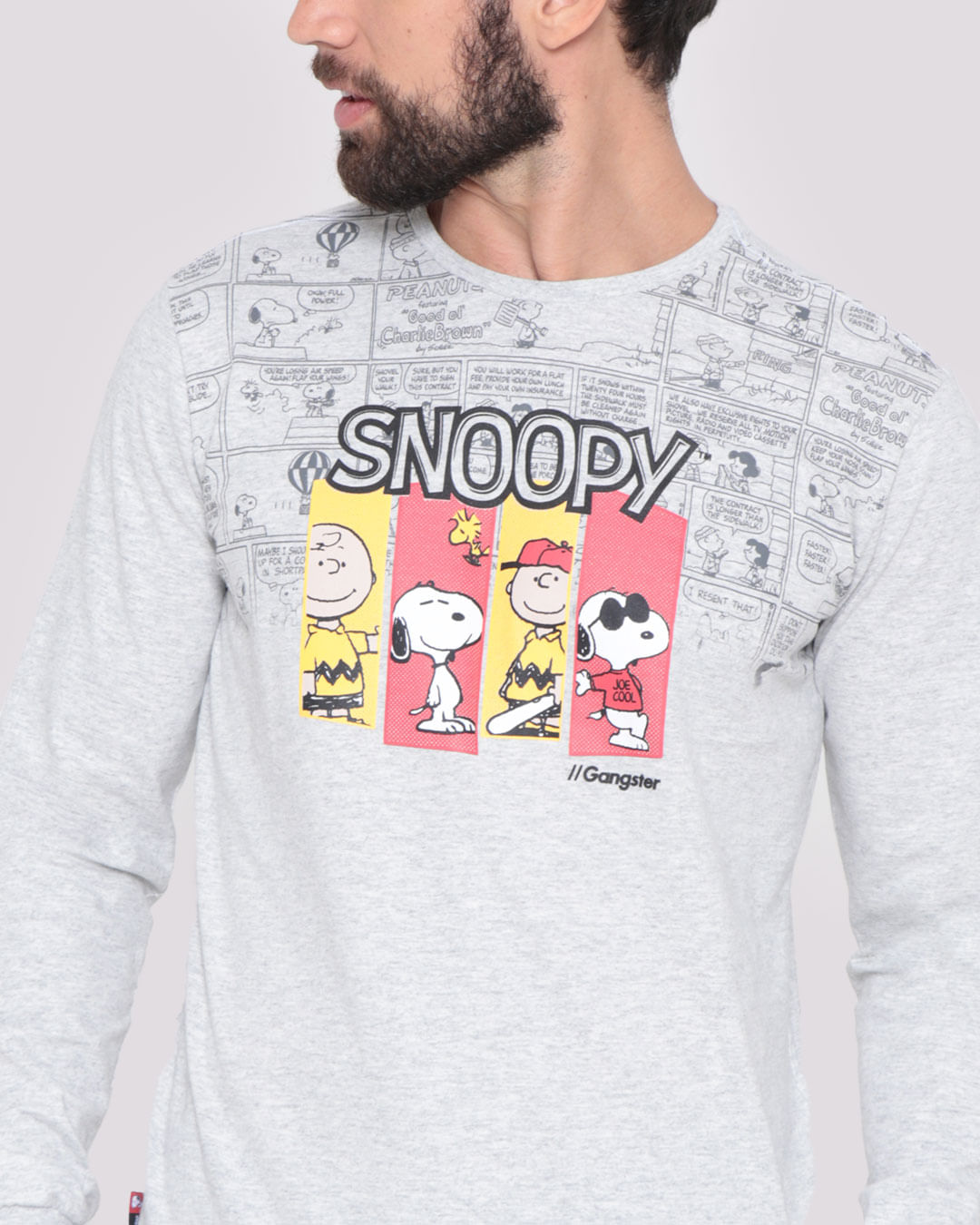 Camiseta-Snoopy-10190013-Ml-Pgg---Cinza-Claro
