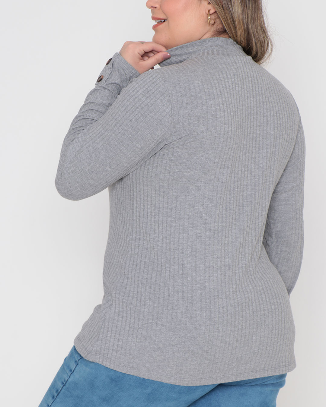 Blusa-Pl1818-Canelada-Gola-Alta-Ml---Cinza-Claro