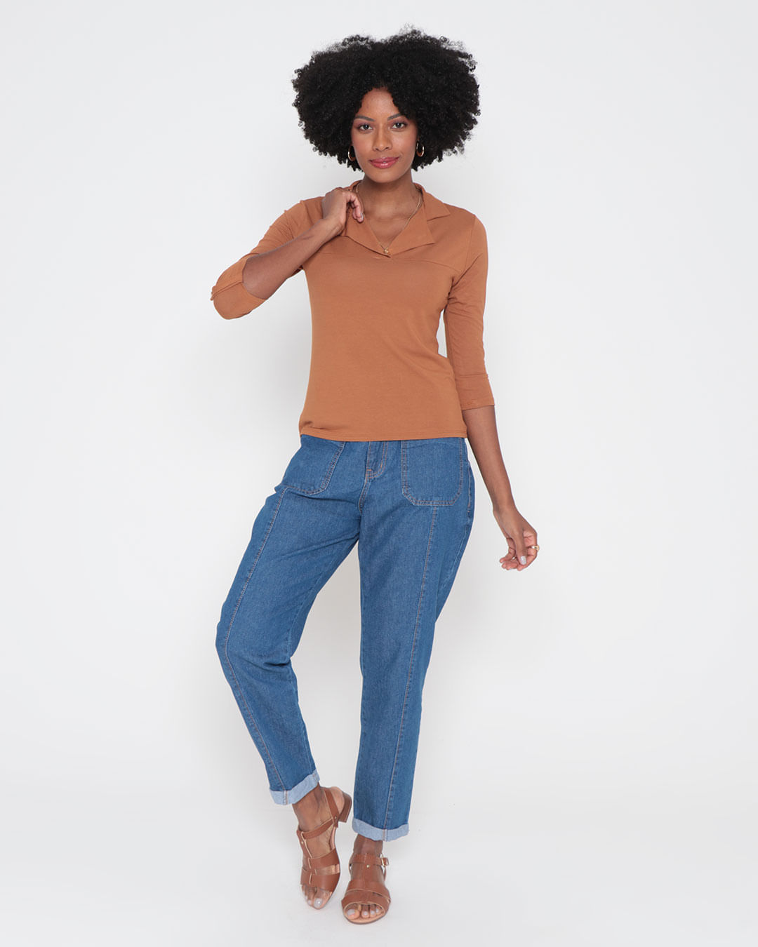 Blusa-Il517-Gola-Polo-Manga-78---Marrom-Claro