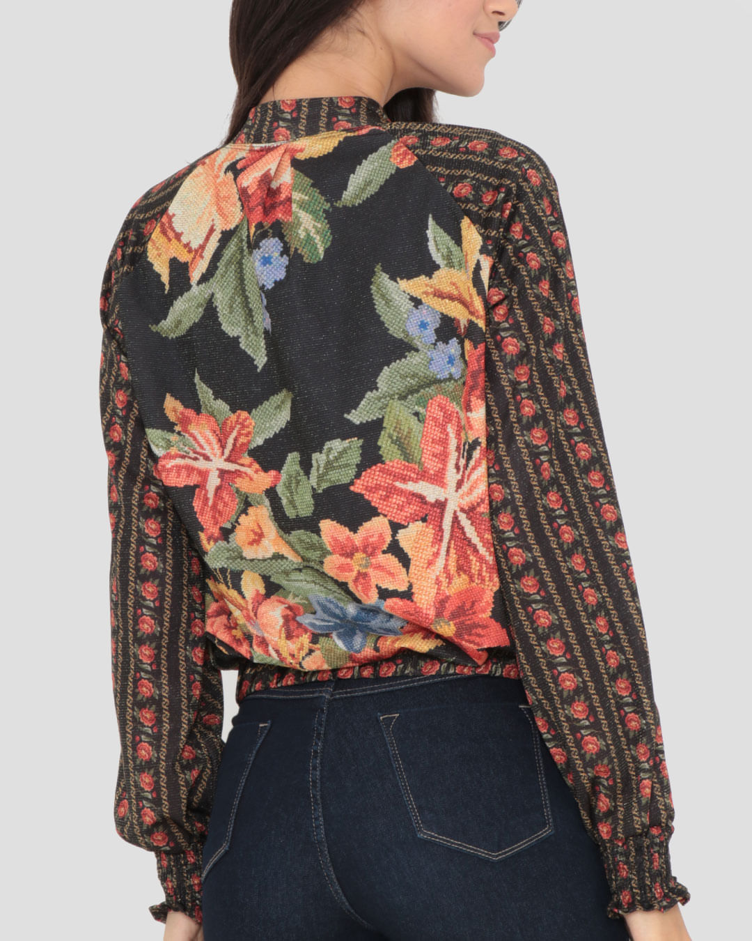 Bomber-Estampada-Brilho-40367---Preto-Floral