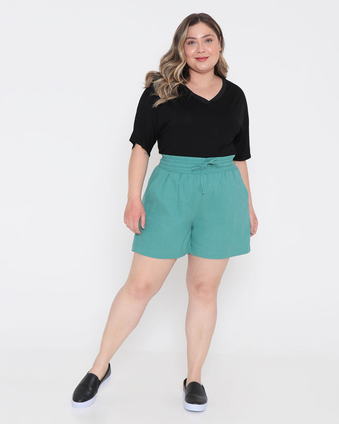 Short-250711171-Srj-Clochard-Fem-Tg---Verde-Medio