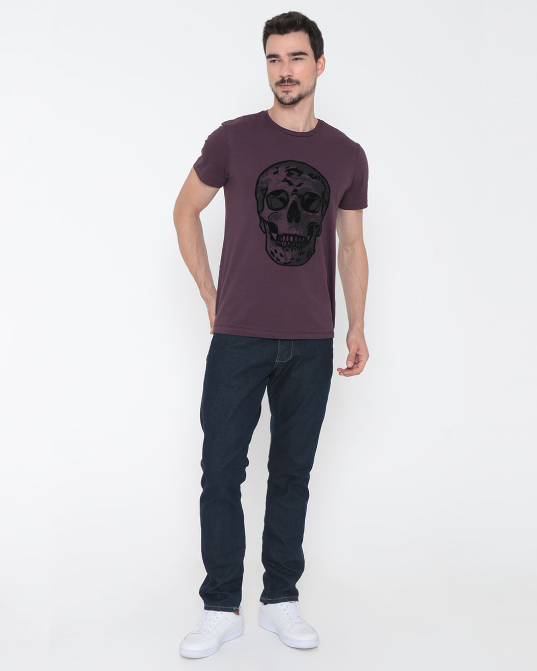Camiseta-Caveira-00002-Floc-Pgg---Vinho
