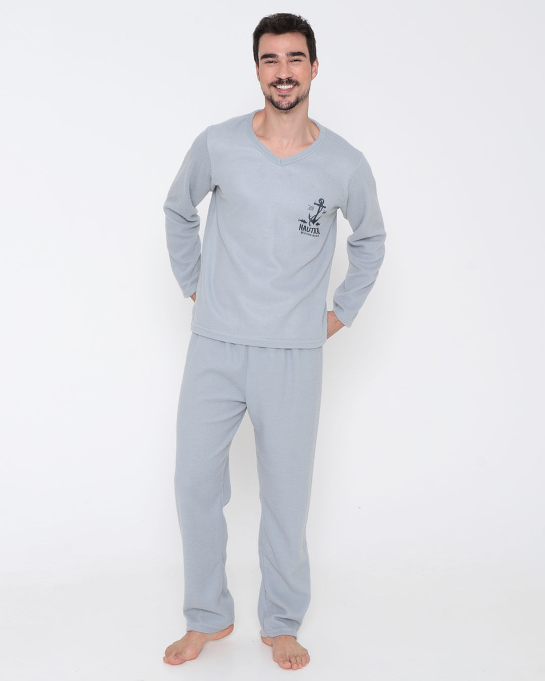 Pijama-Soft-Gola-V-Ref-404-3---Cinza-Claro