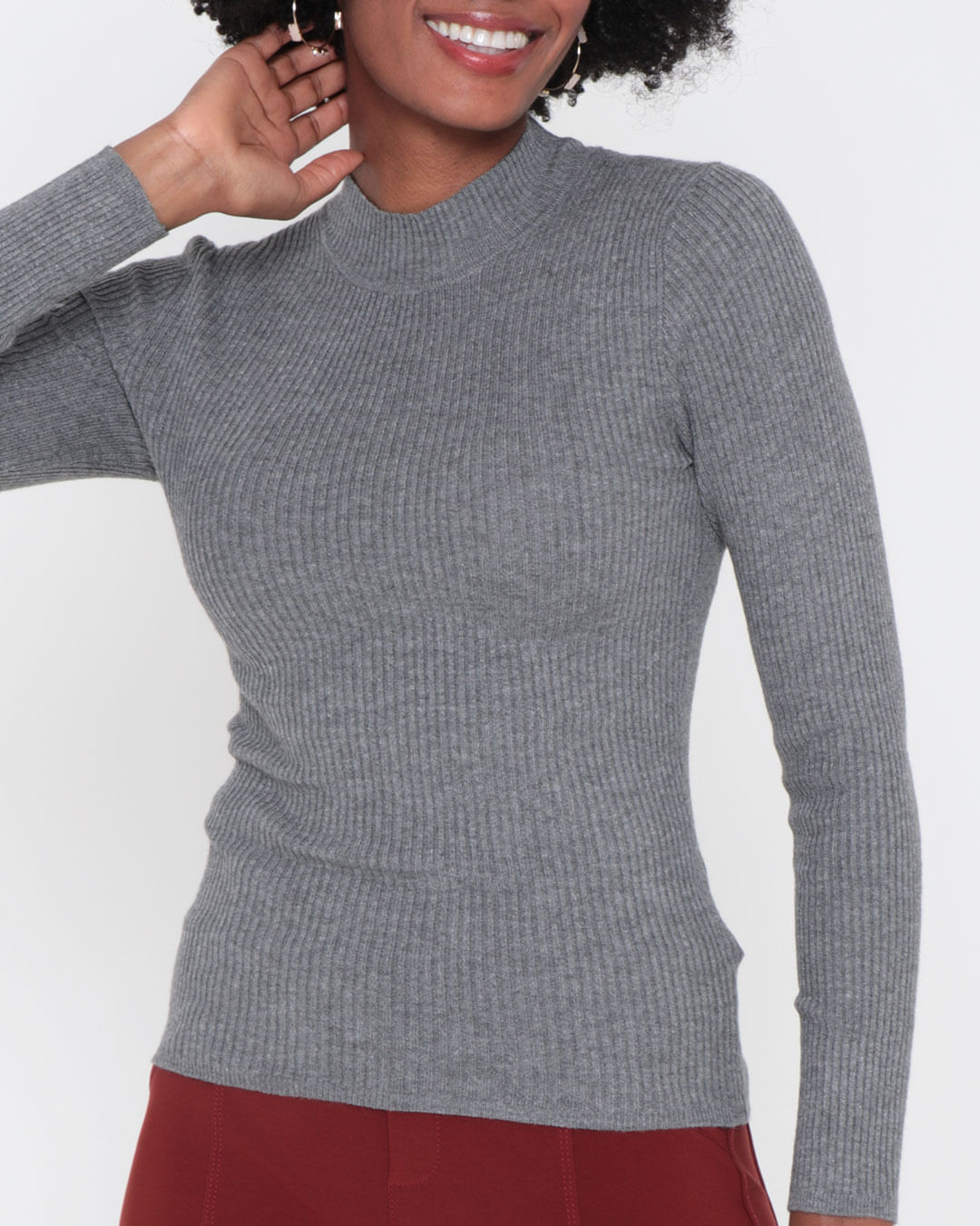 Blusa-Tricot-Cy-8955-Gola-Redonda---Cinza-Medio