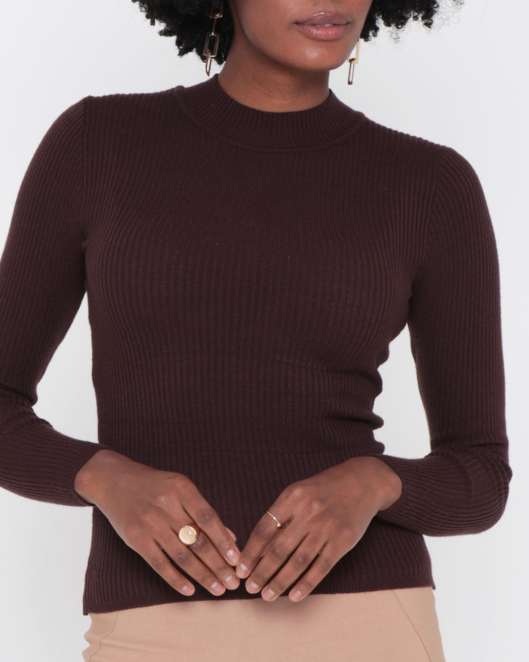 Blusa-Tricot-Cy-8955-Gola-Redonda---Marrom-Escuro