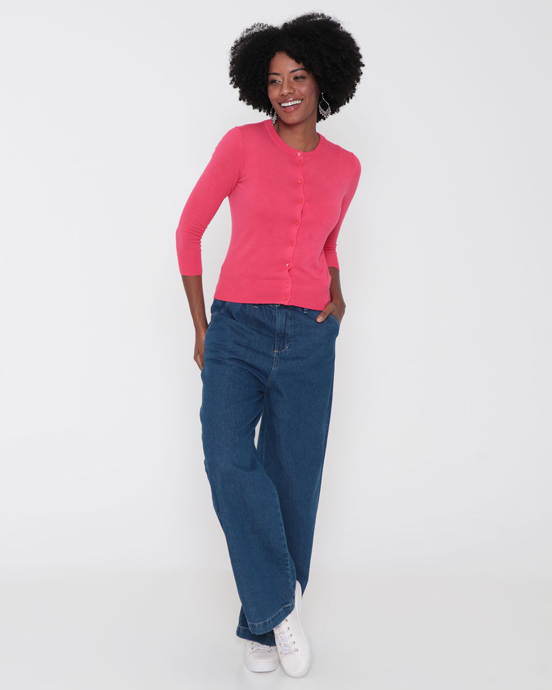 Blusa-Kk0782-Tricot-C-Botoes---Rosa-Medio