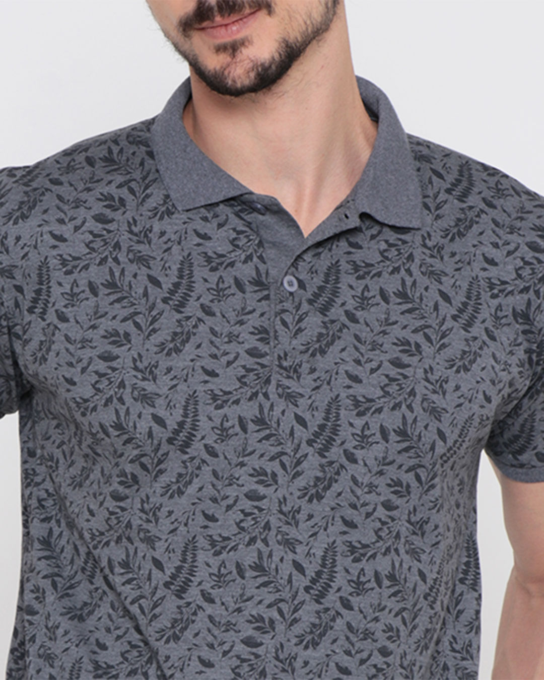 Polo-Ib10477-Floral-Chumbo-Pgg---Cinza-Escuro