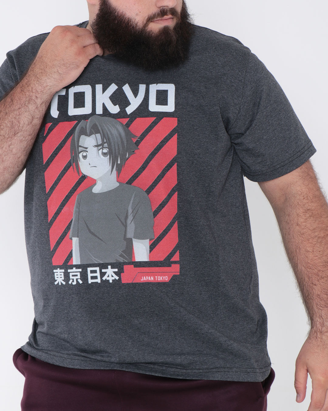 Camiseta-Ttps309-Anime-Chumbo-Plus---Mescla-Escuro