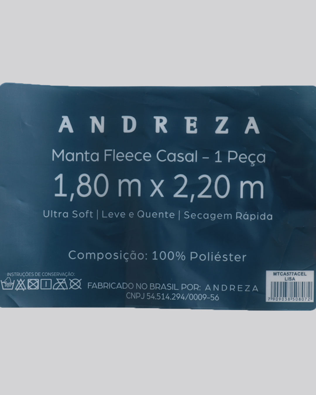 Manta-Fleece-Casal-Lisa-Sortida---Azul-Escuro