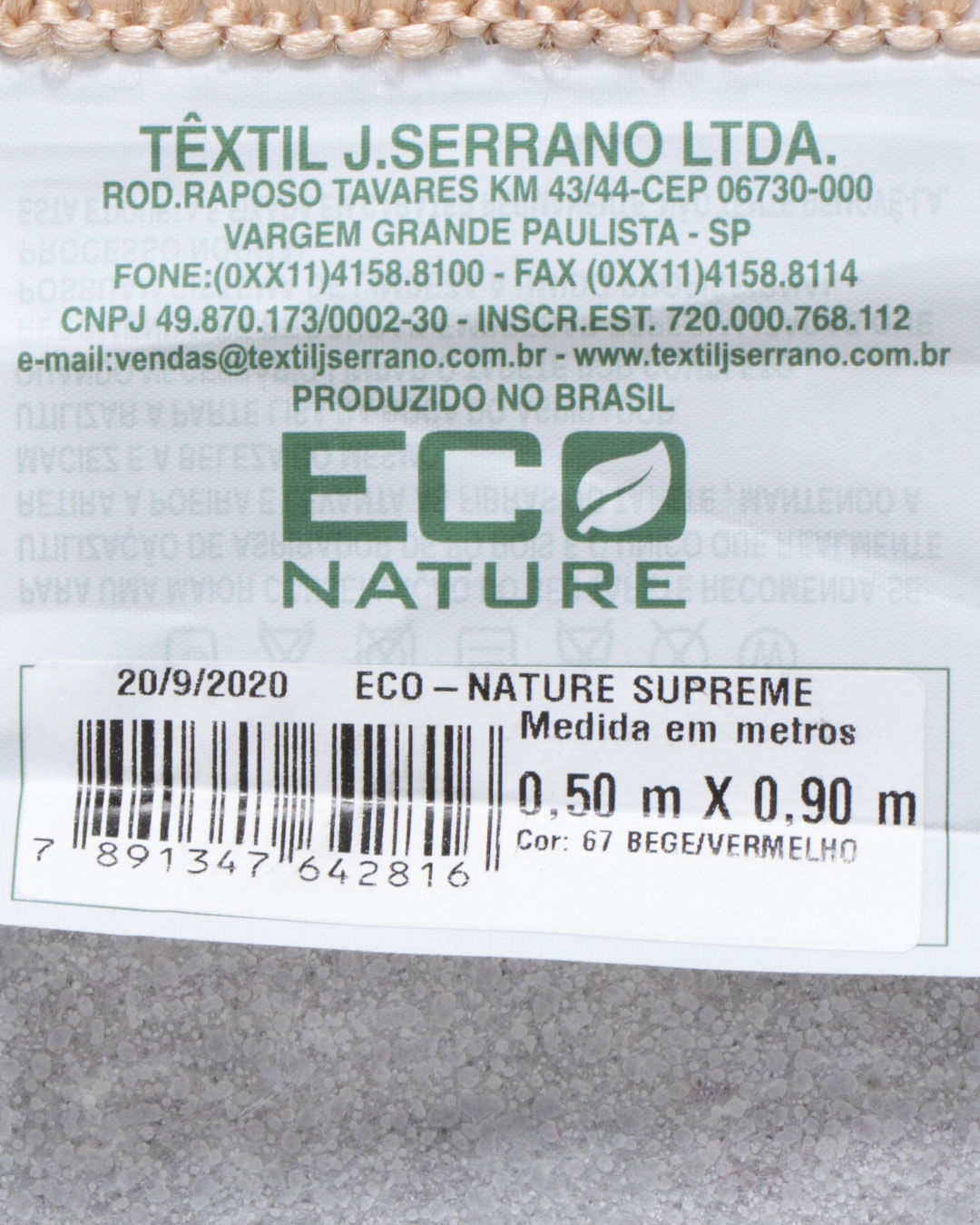 Tapete-Eco-Nature-50x90-Sisal-Sort---Bege-Escuro