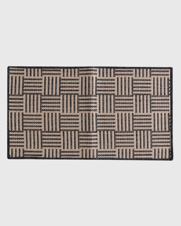 Tapete 50cmx 90cm Eco Nature Geométrico Preto UN